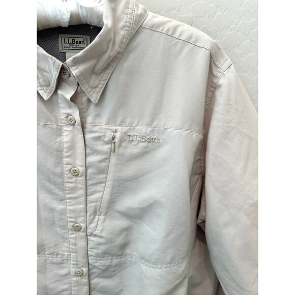 L.L. BEAN | Men’s Beige Nylon Blend Utility Travel Shirt Jacket | Size XL - Picture 3 of 7